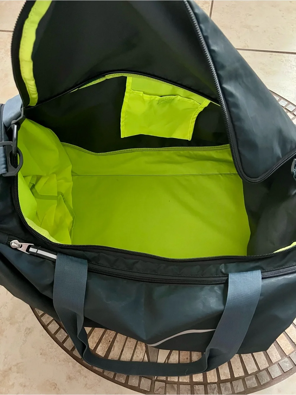 Nike Duffel Bag with Neon Lime Detail